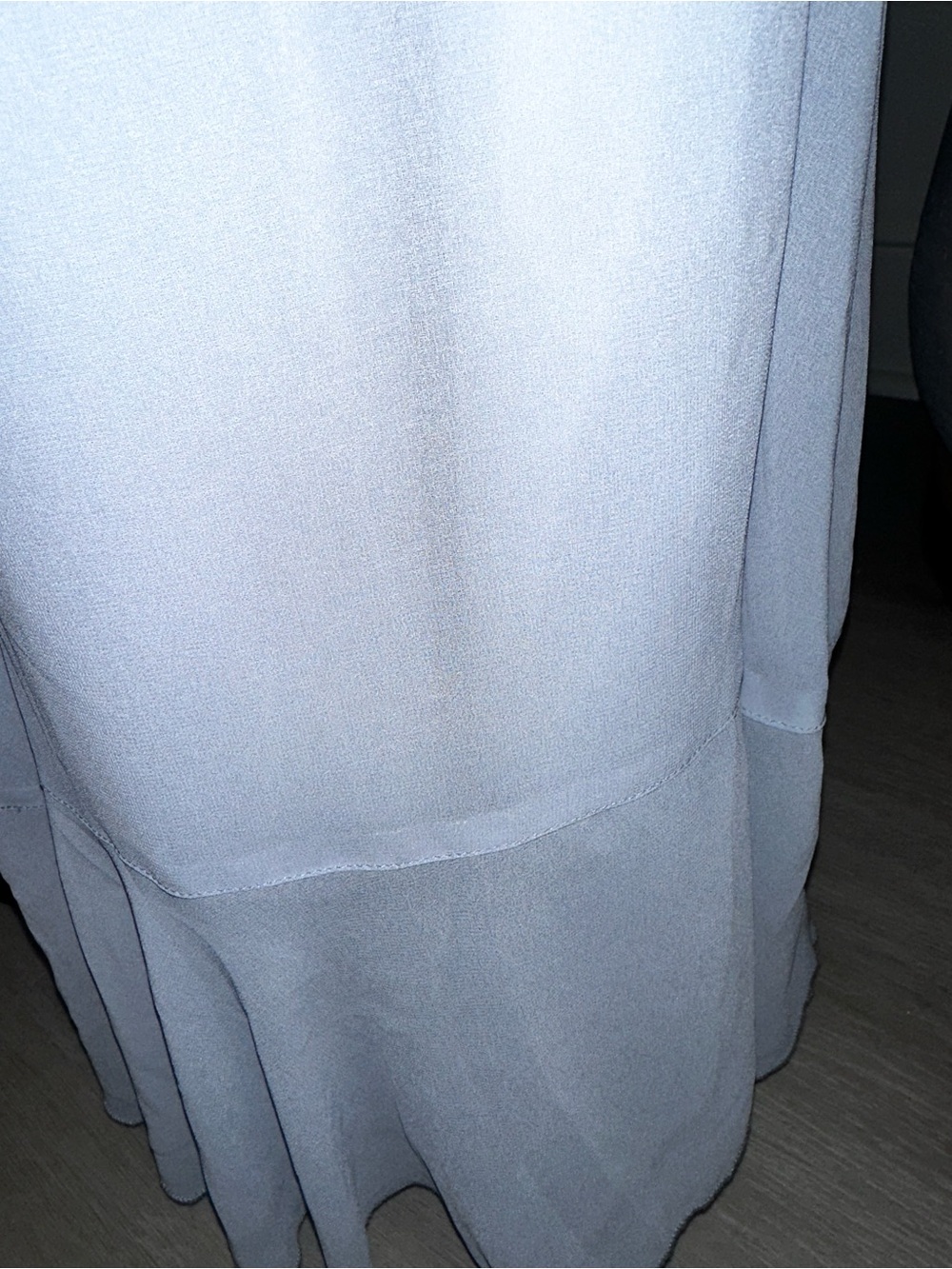 Show Me Your MuMu Jess Ruffle Midi Dress Pale Blue Ruffle - Picture 7 of 7